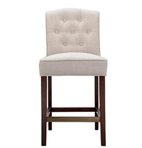 Madison Park Marian Tufted Counter Stool, Tan, Appears New - Lot 411