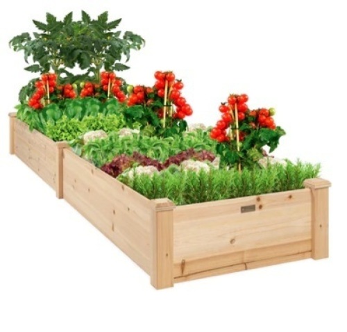 8x2ft Wooden Raised Garden Bed Planter, Appears New - Lot 413