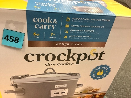 Crock Pot 6qt Cook and Carry Programmable Slow Cooker - Lot 458