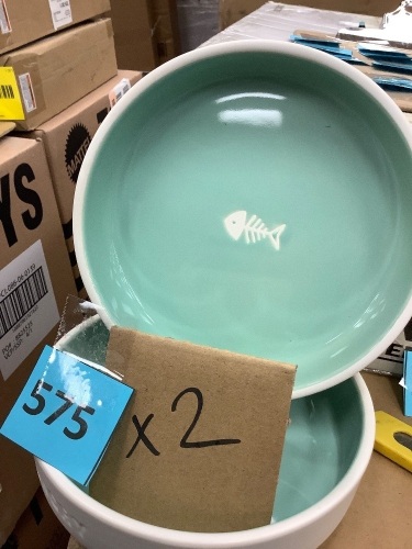 Lot of (2) Pet Food Bowls - Lot 575