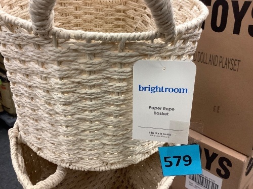 11in Paper Rope Basket - Lot 579
