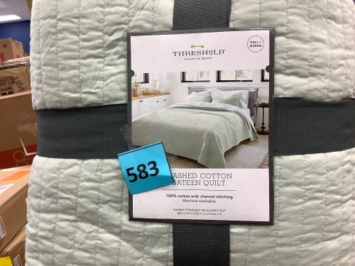 Washed Cotton Sateen Quilt - Lot 583