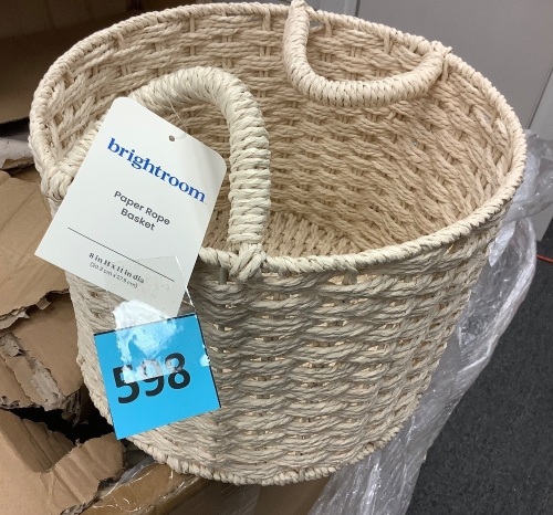 Brightroom Twisted Paper Rope Basket, 8in x 11in, Appears New - Lot 598