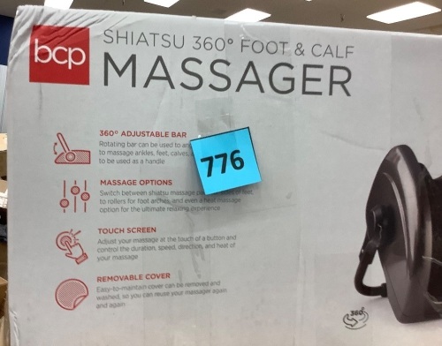 Reflexology Shiatsu Foot Massager w/ High-Intensity Rollers, Remote Control - Lot 776