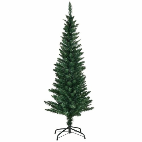 PVC Artificial Slim Pencil Christmas Tree With Stand - 8' - Lot 415