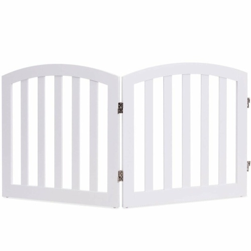 24" Configurable Folding Standing Wood Pet Fence - Lot 1349