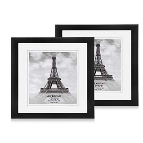 11x14 Flat Double Mat Picture Frames - 8x10 w/ Double Mat or 11x14 w/o, 2 Pack - Lot 1439