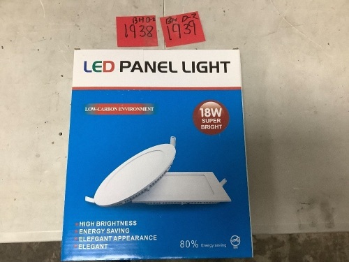 LED Panel Lights 18W Super Bright (10 pcs) - Lot 1938