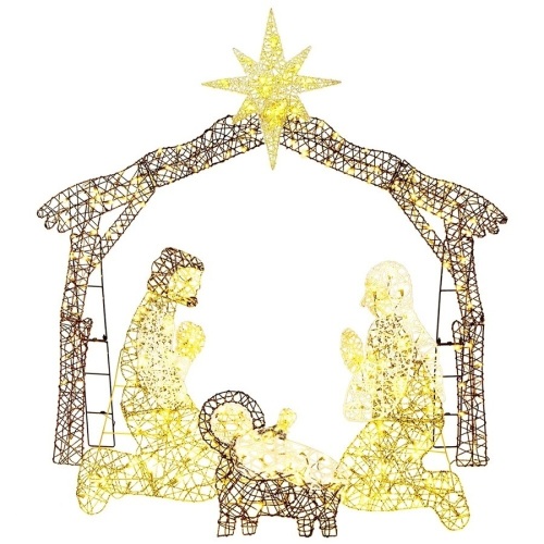 Lighted Christmas Nativity Scene Outdoor Decor with LED Lights - 6ft - Lot 2034