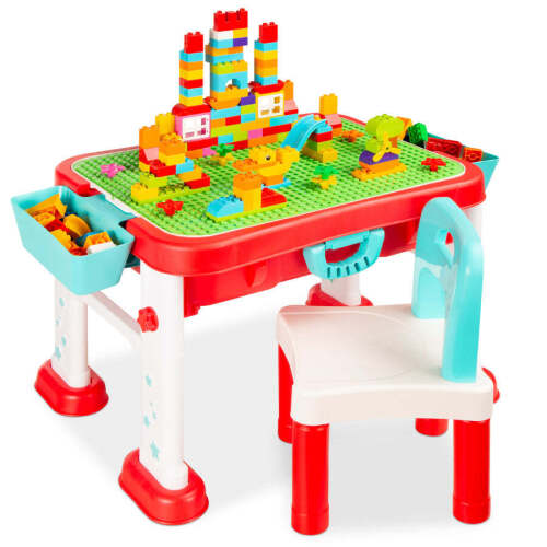 Kids 8-in-1 Activity Table Building Block Station - Lot 2037