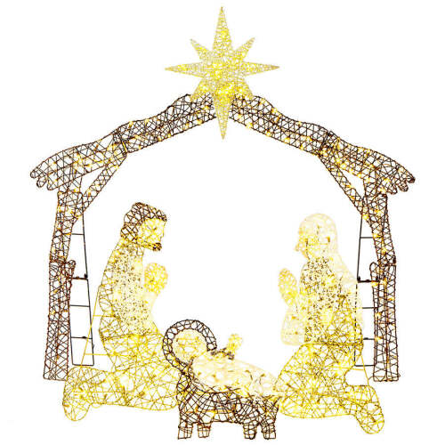Lighted Christmas Nativity Scene Outdoor Decor with LED Lights - 6ft - Lot 2051