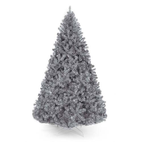 Silver Artificial Tinsel Christmas Tree w/ Foldable Stand - Lot 2199