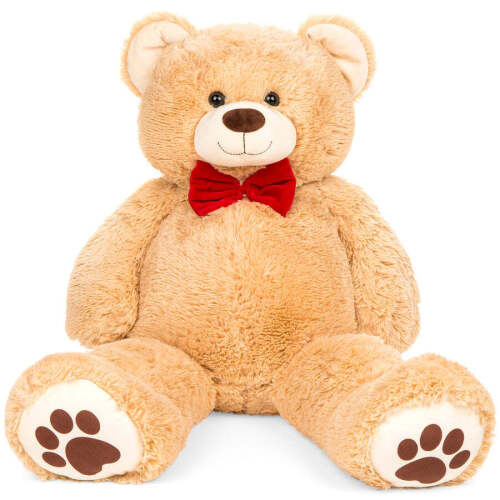 Giant Plush Teddy Bear Stuffed Animal w/ Bow Tie, Paw Prints - 38in - Lot 2241