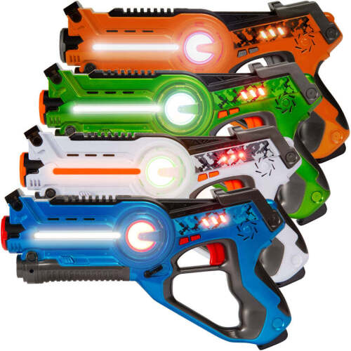 Set of 4 Infrared Laser Tag Guns for Kids & Adults w/ 4 Settings - Lot 2273