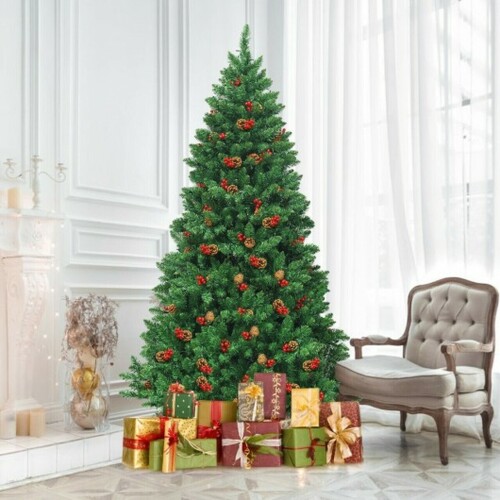 Pre-Lit LED Slim Fraser Fir Artificial Christmas Tree with 450 Twinkling White Lights - Lot 2280