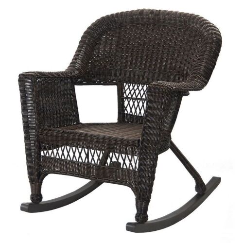 Espresso Resin Wicker Rocker  - Lot 43