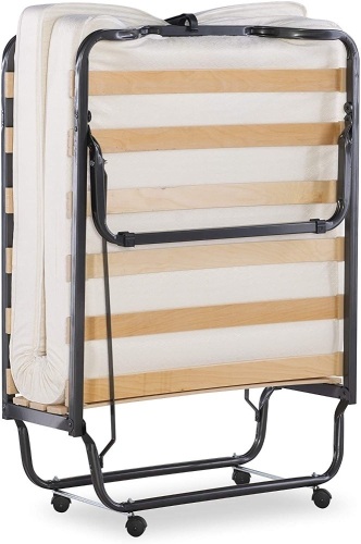 Linon Home Dcor Linon Memory Foam Luxor Folding Bed, Single, Beige   - Lot 122