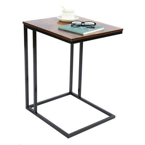 Lot of (2) Modern Metal and Wood Sofa Side Tables  - Lot 137