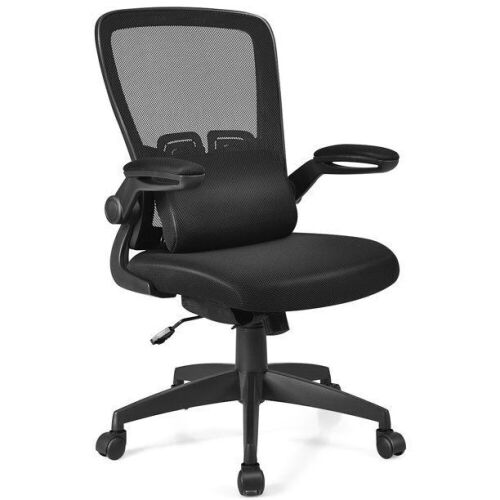 Mesh Office Chair Adjustable Height & Lumbar Support Flip up Armrest - Lot 146