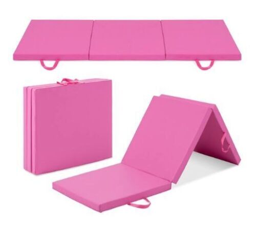 6x2ft Tri-Fold Foam Exercise Gym Floor Mat w/ Handles - Lot 150