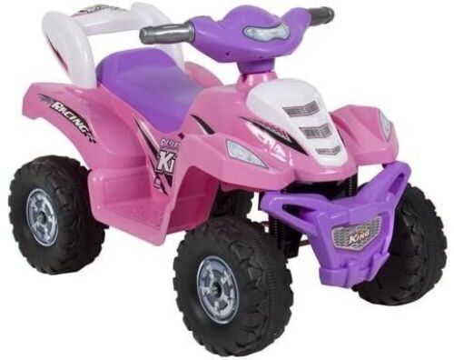 6V Kids Battery Powered Electric 4-Wheeler Quad ATV Toddler Ride-On Toy w/ Charger, Treaded Tires - Pink - Lot 152