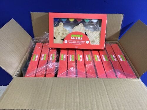 Case of (24) Mondo Llama Paint Your Own Wood Ornament Kits - Lot 297