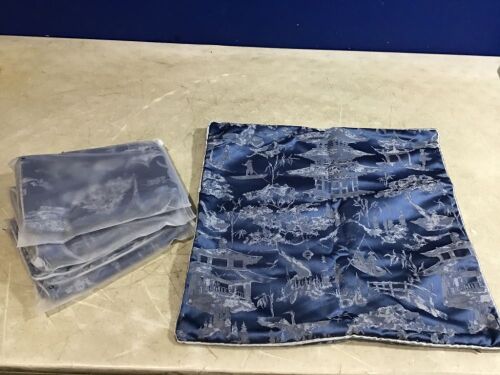 Lot of (4) Oriental Pillow Shams & (1) Table Runner  - Lot 331