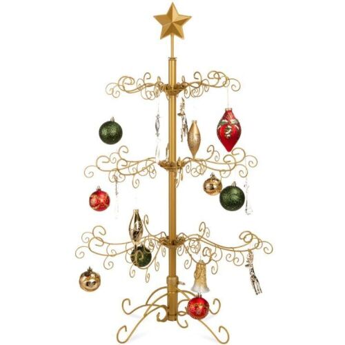 Wrought Iron Christmas Tree Ornament Display w/ Easy Assembly, Stand - 3ft - Lot 339