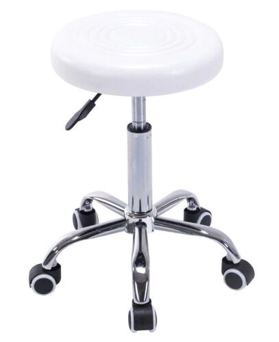 Gymax White Adjustable Hydraulic Rolling Swivel Stool  - Lot 366