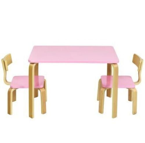 3 Piece Kids Wooden Activity Table and 2 Chairs Set - Lot 386