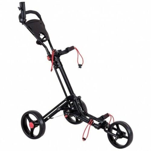 Foldable 3 Wheel Golf Pull Push Cart Trolley - Lot 537
