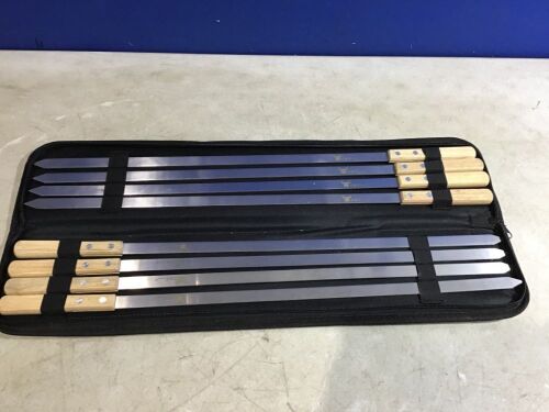 G & F Products Stainless Steel BBQ Skewers in Camo Case, 8 Pc  - Lot 540