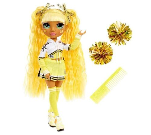 Rainbow High Cheer Sunny Madison - Yellow Fashion Doll with Cheerleader Outfit and Doll Accessories - Lot 592