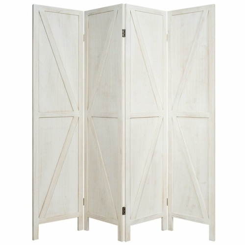 5.6 ft 4 Panels Folding Wooden Room Divider - Lot 636
