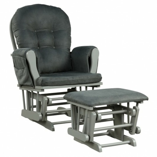 Rocking Chair Glider & Ottoman Set   - Lot 652