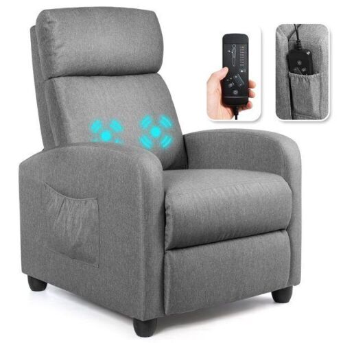 Recliner Massage Chair, Ergonomic Adjustable Single Sofa with Padded Seat - Lot 664