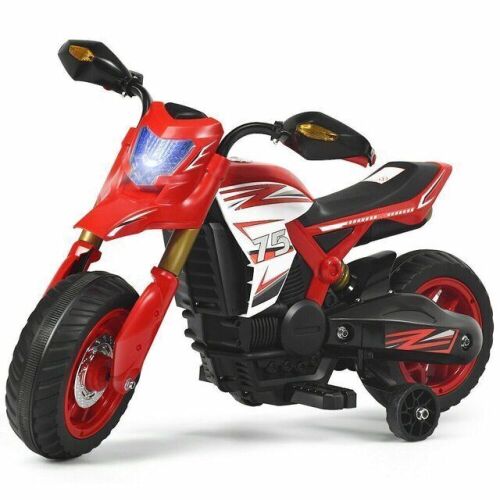 6V Electric Kids Ride-On Battery Motorcycle With Training Wheels - Lot 672