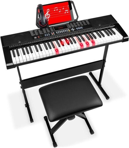 61-key Electronic Keyboard Light-Up Keys 3 Modes - Lot 676