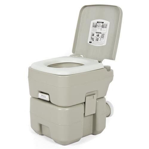 5-Gallon Portable Camping Toilet w/ Dual Spray Jets  - Lot 752