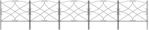 10ft x 24-inch 5-Panel Iron Foldable Interlocking Garden Edging Fence Panels  - Lot 764