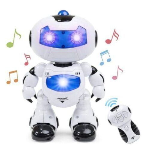 Kids Electronic RC Intelligent Walking Dancing Futuristic Robot STEM Toy w/ Music, Lights - Lot 813