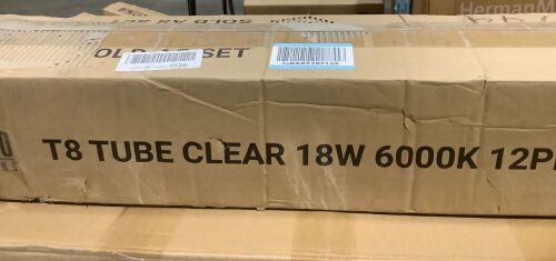 Lot of (5) T8 Tube LED Clear 18W Lights  - Lot 814