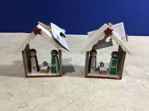 Lot of (12) Wondershop Nativity Scene Ornaments  - Lot 863