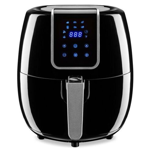 5.5qt 7-in-1 Digital Family Sized Air Fryer Kitchen Appliance w/ LCD Screen and Non-Stick Fryer Basket, Black - Lot 934