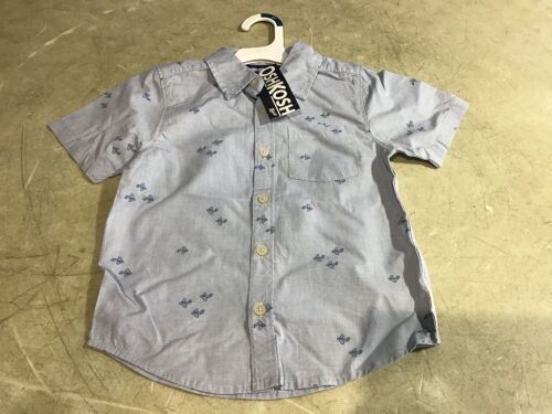 Case of (12) OshKosh Bgosh Button Down Airplane Print Toddler Shirts, 5T - Lot 943