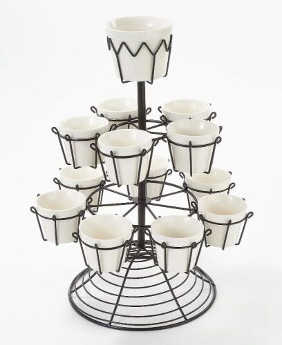 Lot of (2) Martha Stewart 15" Tiered Stand with Planter Pots - Lot 1015