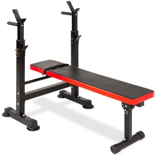 Adjustable Folding Barbell Rack & Weight Bench Set - Lot 1035