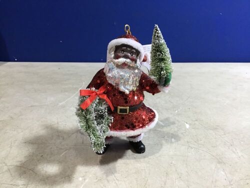 Case of (10) Wondershop Santa with Wreath Christmas Ornaments  - Lot 1054