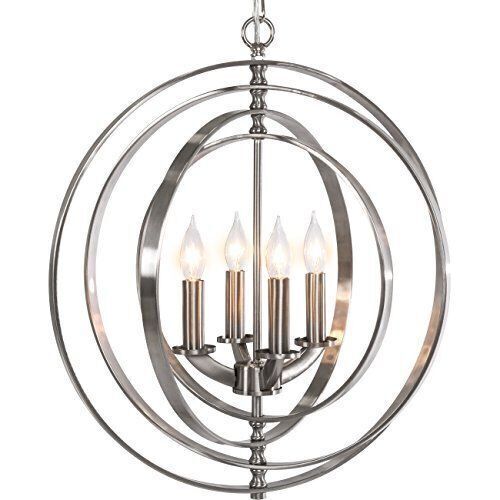 4-Light Sphere Pendant Chandelier Light Fixture  - Lot 1143