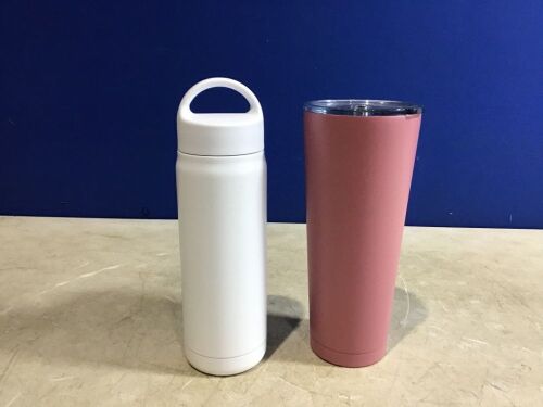 Lot of (2) Room Essentials Double Wall Stainless Steel Vacuum Cups - Lot 1169